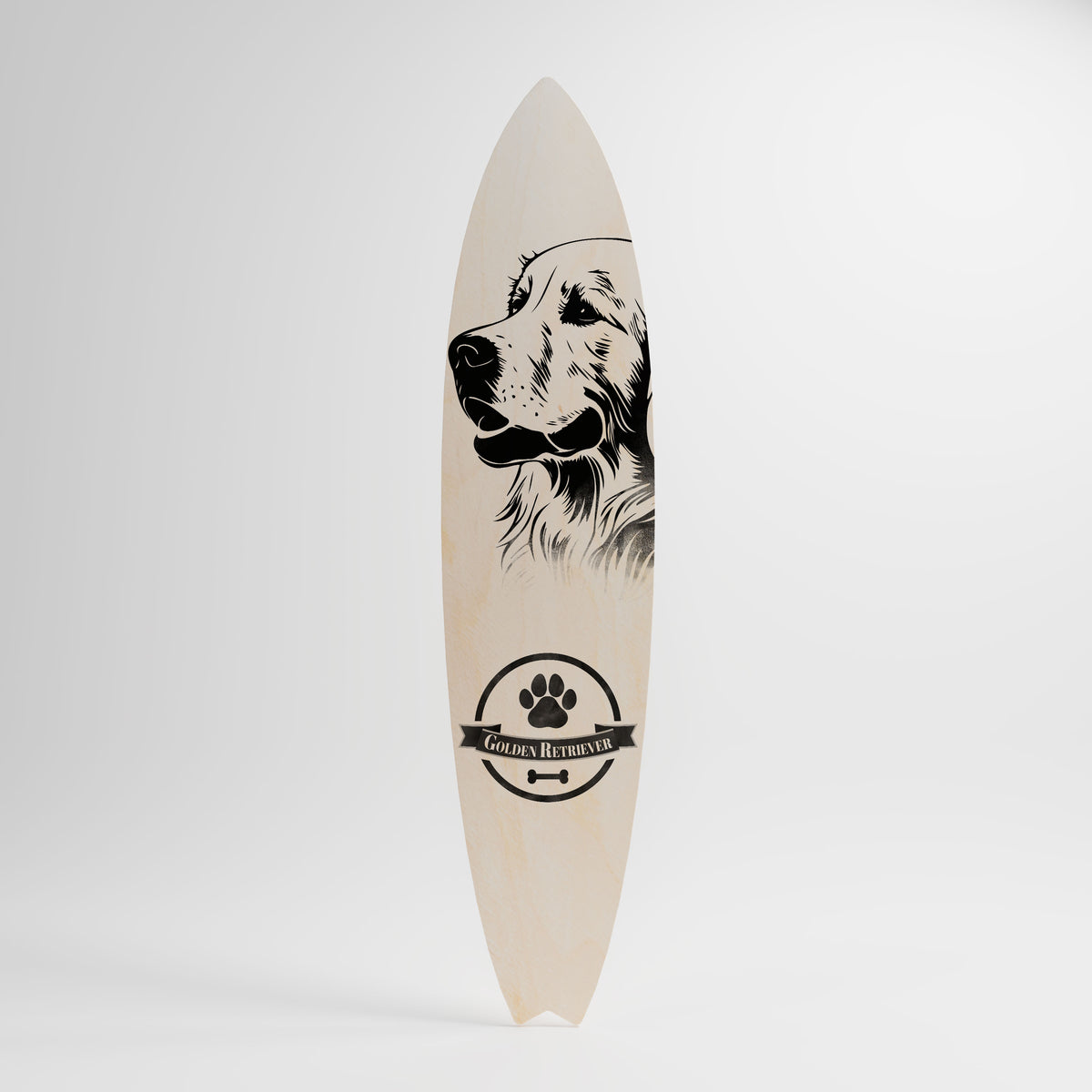 GOLDEN RETRIEVER Deko-Surfboard