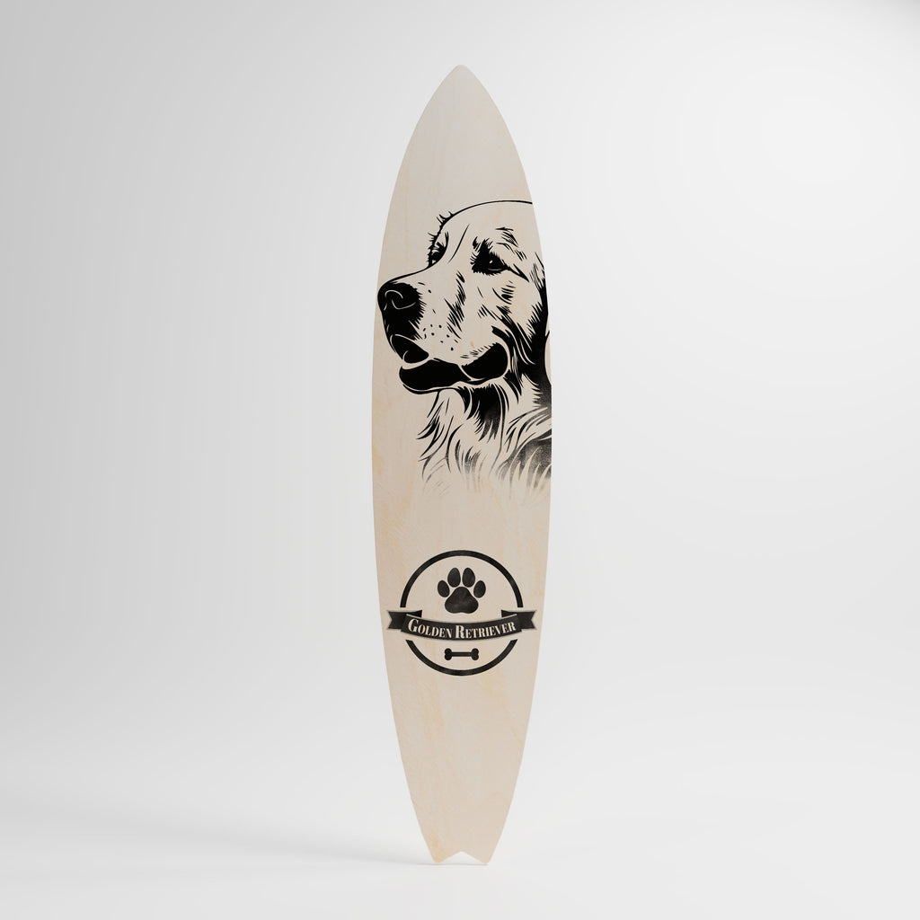 GOLDEN RETRIEVER Deko-Surfboard