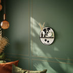 JACK RUSSEL TERRIER Ovales Kunstregal in Schwarz