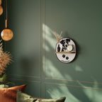 JACK RUSSEL TERRIER Ovales Kunstregal in Eiche-Optik