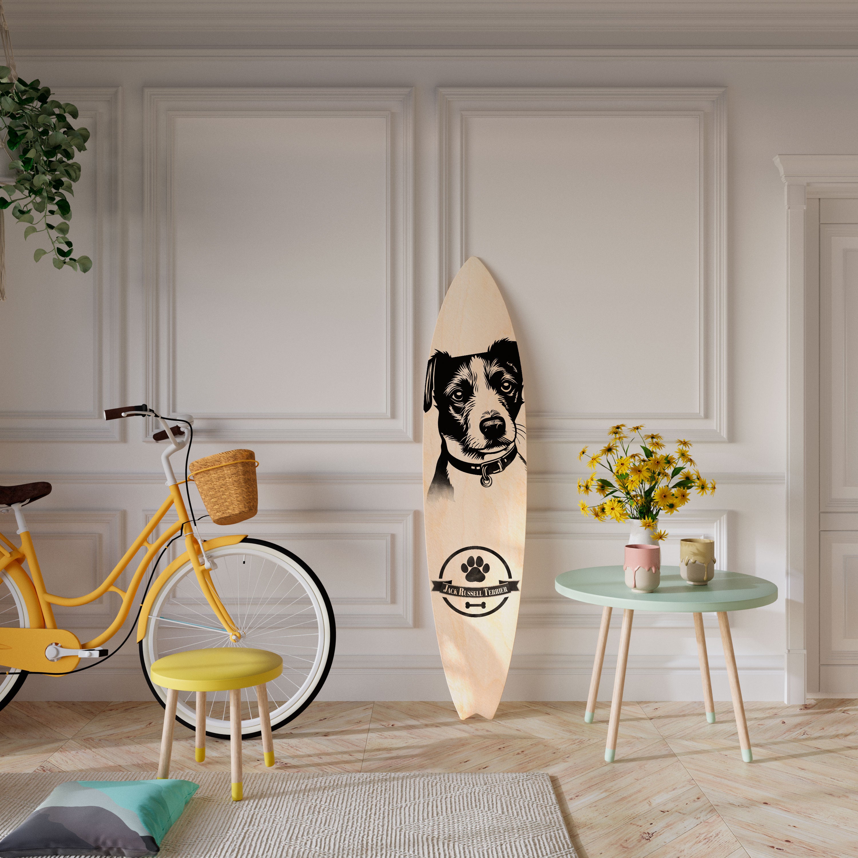 JACK RUSSEL TERRIER Deko-Surfboard
