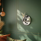 BULLDOG DOG Ovales Kunstregal in Schwarz