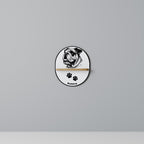 BULLDOG DOG Ovales Kunstregal in Eiche-Optik