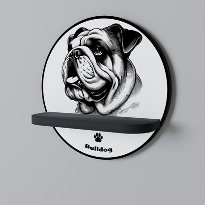 BULLDOG DOG Art Shelf