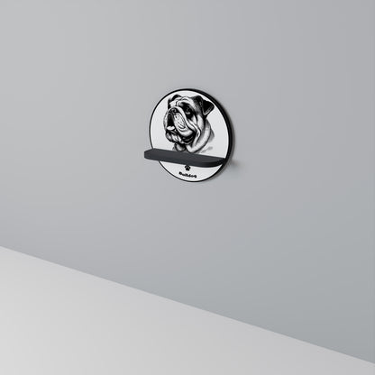 BULLDOG DOG Art Shelf