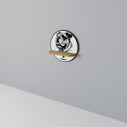 BULLDOG DOG Rundes Kunstregal in Eiche-Optik