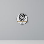 BULLDOG DOG Rundes Kunstregal in Eiche-Optik