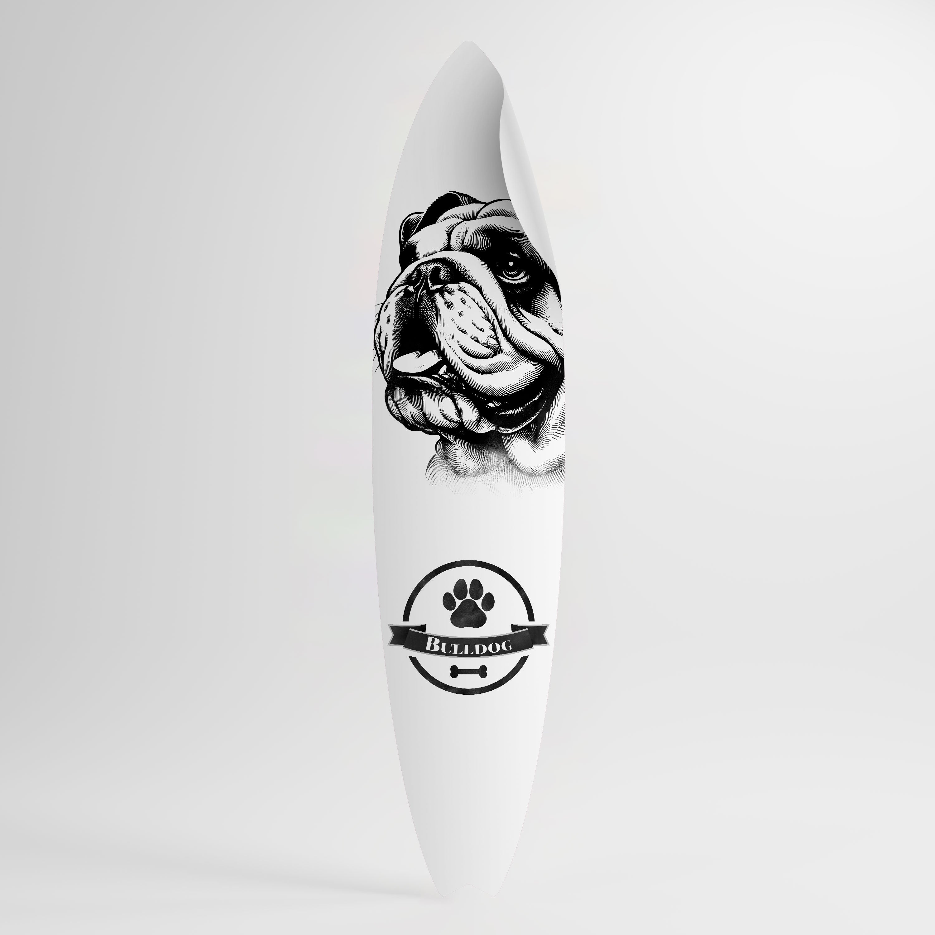 BULLDOG DOG Surfboard-Wandsticker
