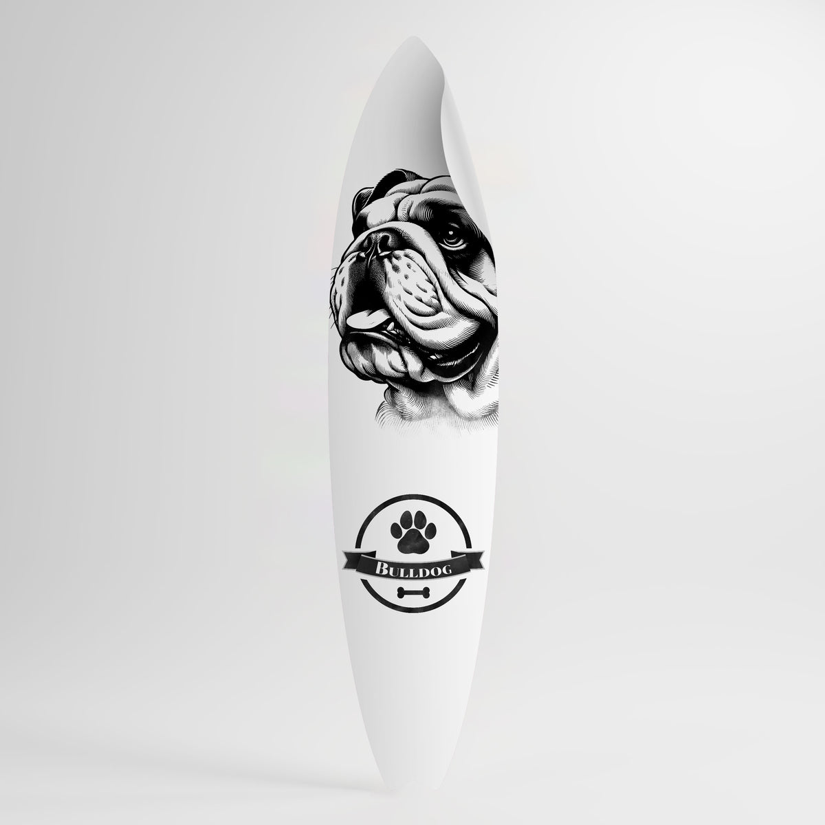 BULLDOG DOG Surfboard-Wandsticker