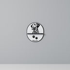 DALMATIAN DOG Ovales Kunstregal in Schwarz