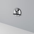 DALMATIAN DOG Rundes Kunstregal in Schwarz