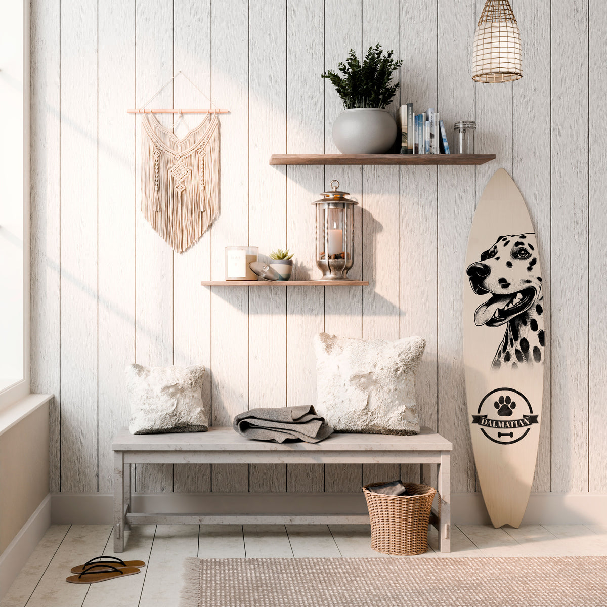 DALMATIAN DOG Deko-Surfboard