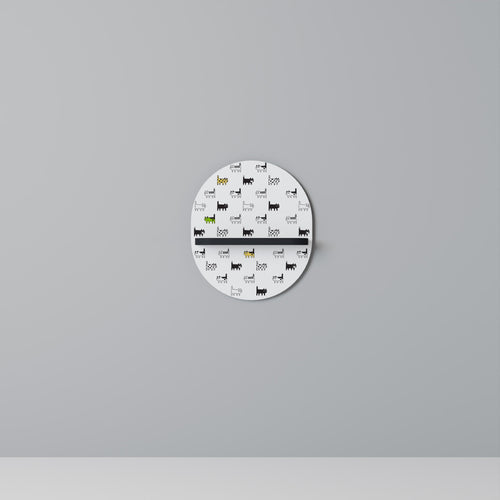 CATS COMPILATION Ovales Kunstregal in Schwarz