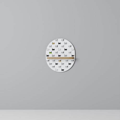 CATS COMPILATION Ovales Kunstregal in Eiche-Optik