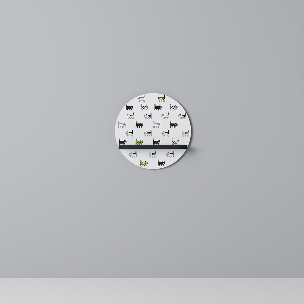 CATS COMPILATION Rundes Kunstregal in Schwarz