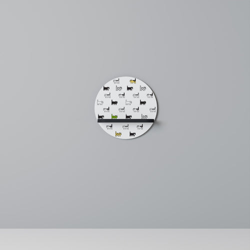 CATS COMPILATION Rundes Kunstregal in Schwarz