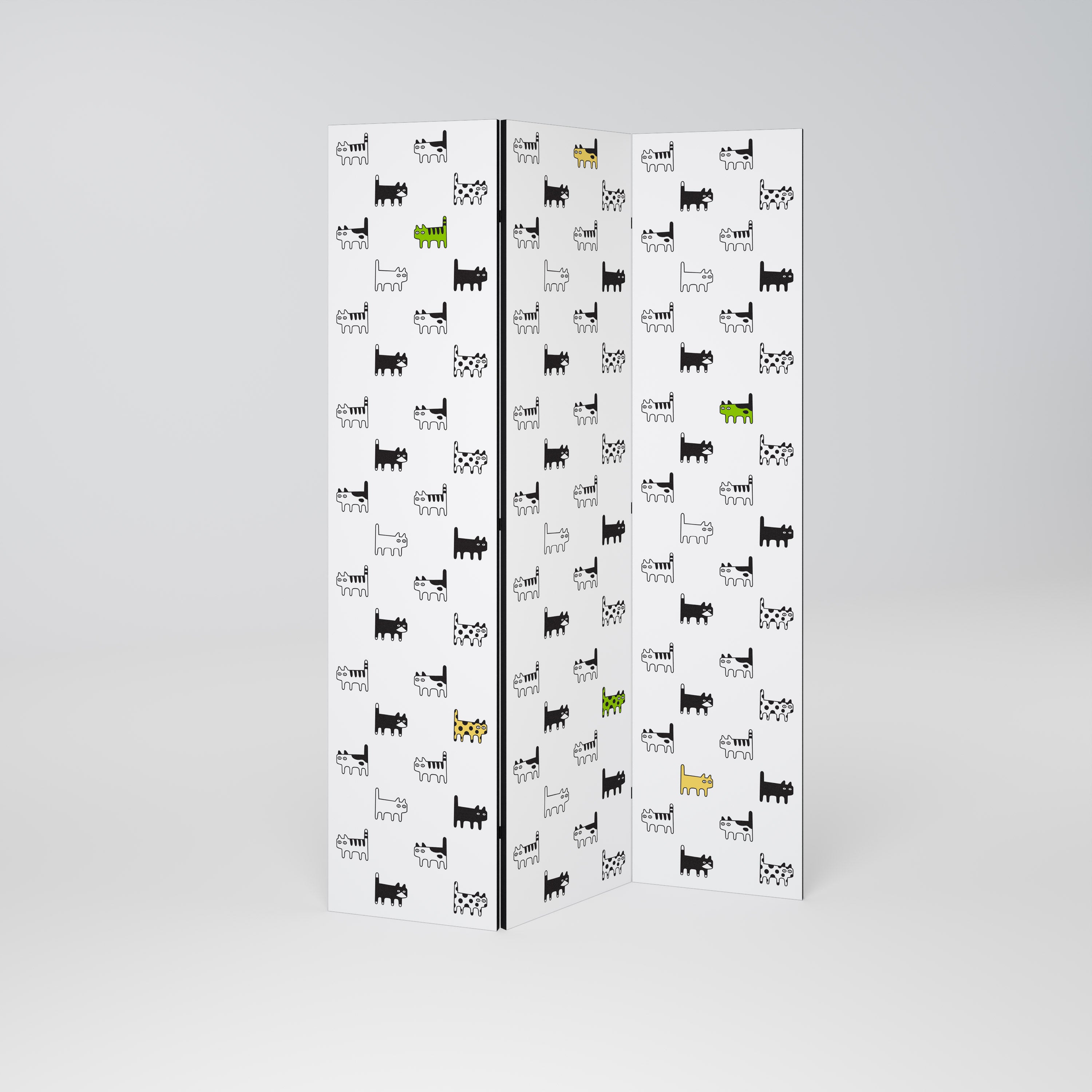 CATS COMPILATION 3-teiliger Paravent