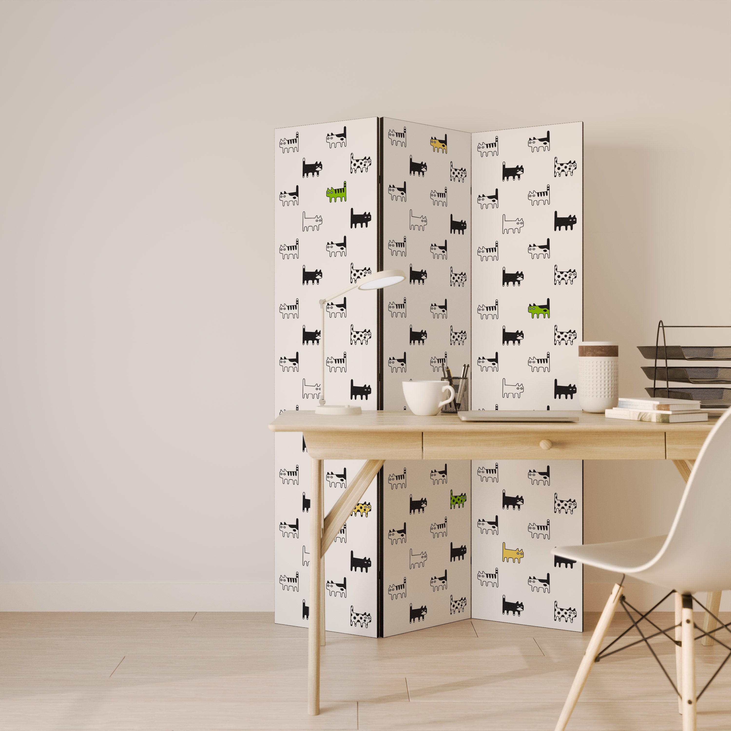 CATS COMPILATION 3-teiliger Paravent