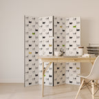 CATS COMPILATION Dekorativer Paravent - 4-teilig