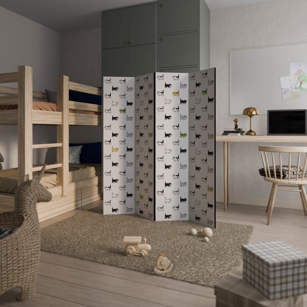 CATS COMPILATION 4-teiliger Paravent