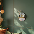 COLORFUL ALPACAS Ovales Kunstregal in Eiche-Optik