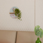 COLORFUL ALPACAS Ovales Kunstregal in Eiche-Optik