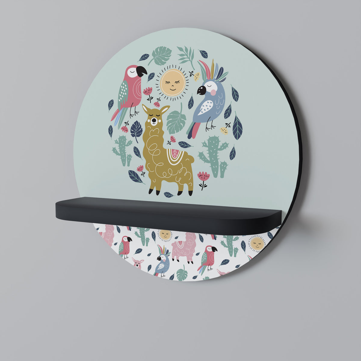 COLORFUL ALPACAS Art Shelf