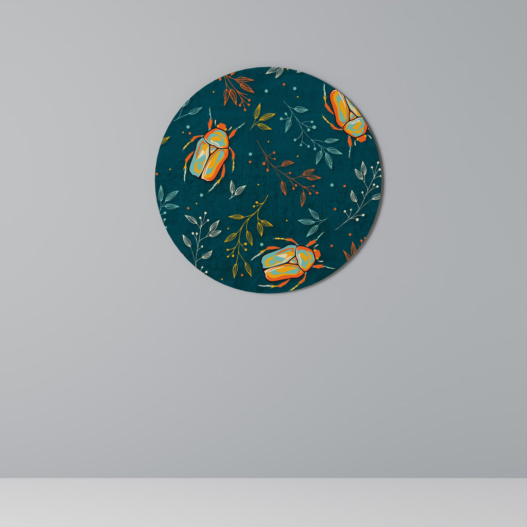 HERBSTINSEKTEN Runde Wandkunst