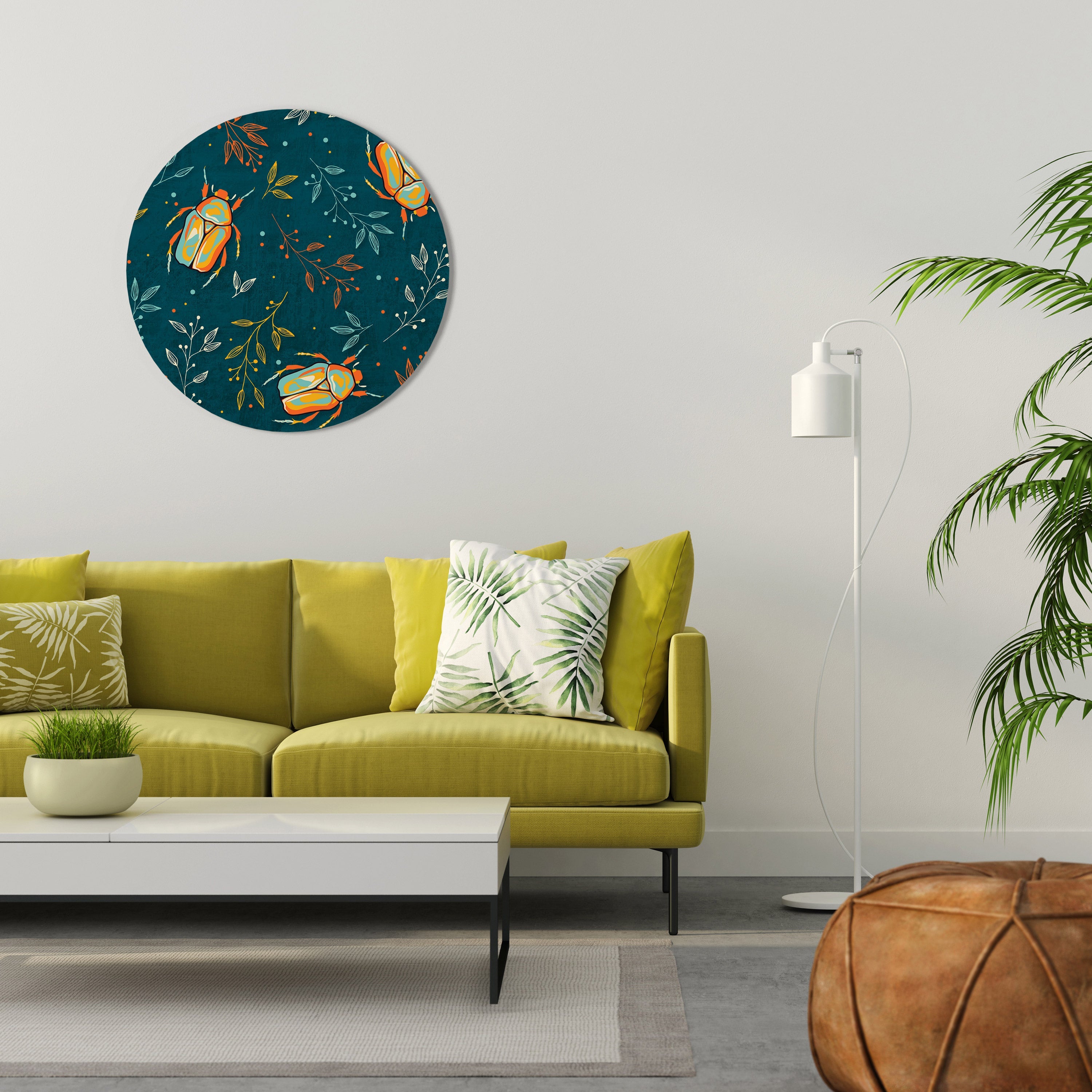 HERBSTINSEKTEN Runde Wandkunst
