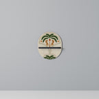 DANCING PREDATORS Ovales Kunstregal in Schwarz