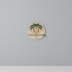 DANCING PREDATORS Rundes Kunstregal in Eiche-Optik