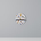 COLORFUL INSECTS Ovales Kunstregal in Schwarz