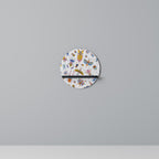 COLORFUL INSECTS Rundes Kunstregal in Schwarz