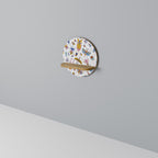 COLORFUL INSECTS Rundes Kunstregal in Eiche-Optik