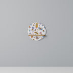 COLORFUL INSECTS Rundes Kunstregal in Eiche-Optik