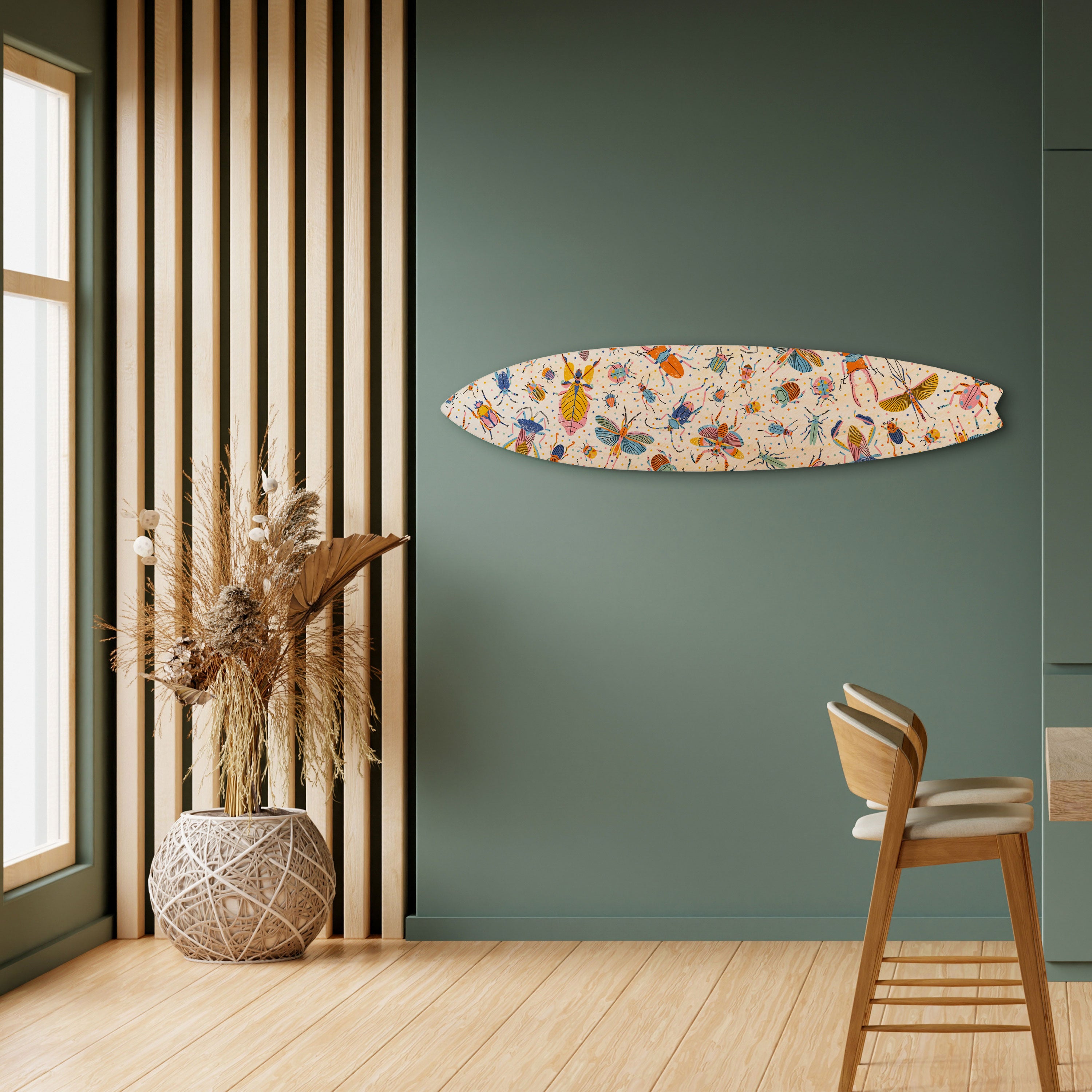 COLORFUL INSECTS Deko-Surfboard