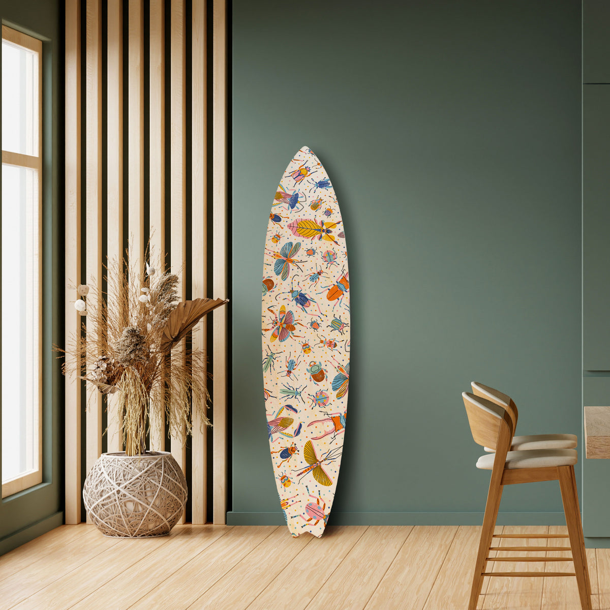 COLORFUL INSECTS Deko-Surfboard