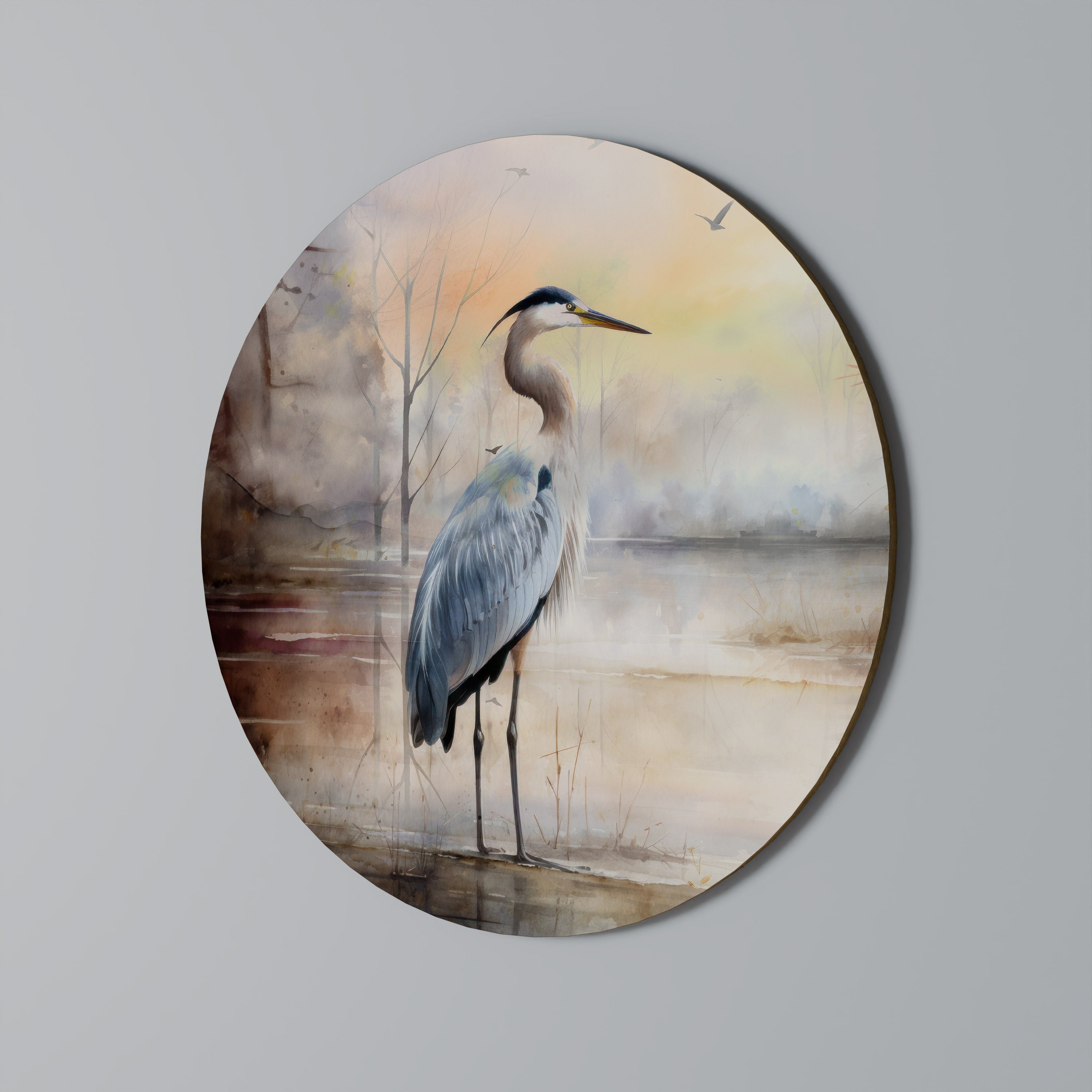 HERON DAYDREAM Runde Wandkunst