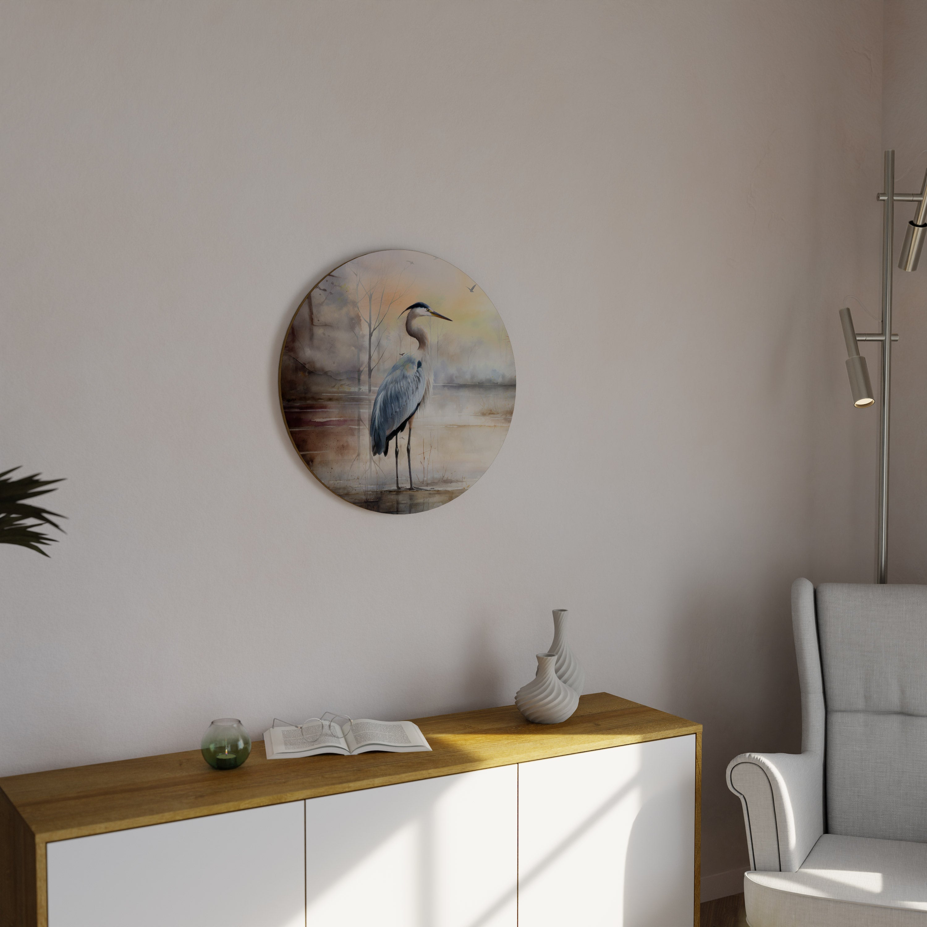 HERON DAYDREAM Runde Wandkunst
