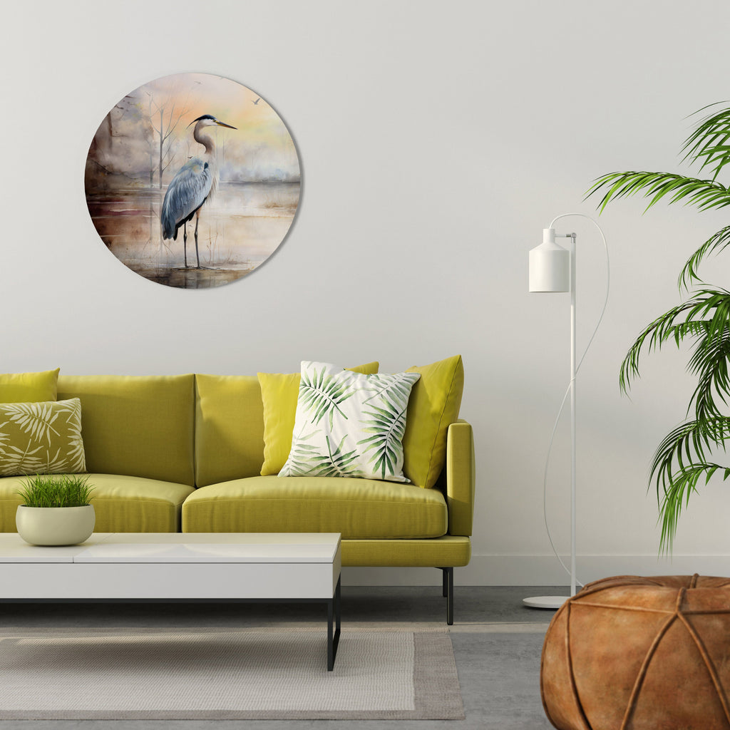 HERON DAYDREAM Runde Wandkunst