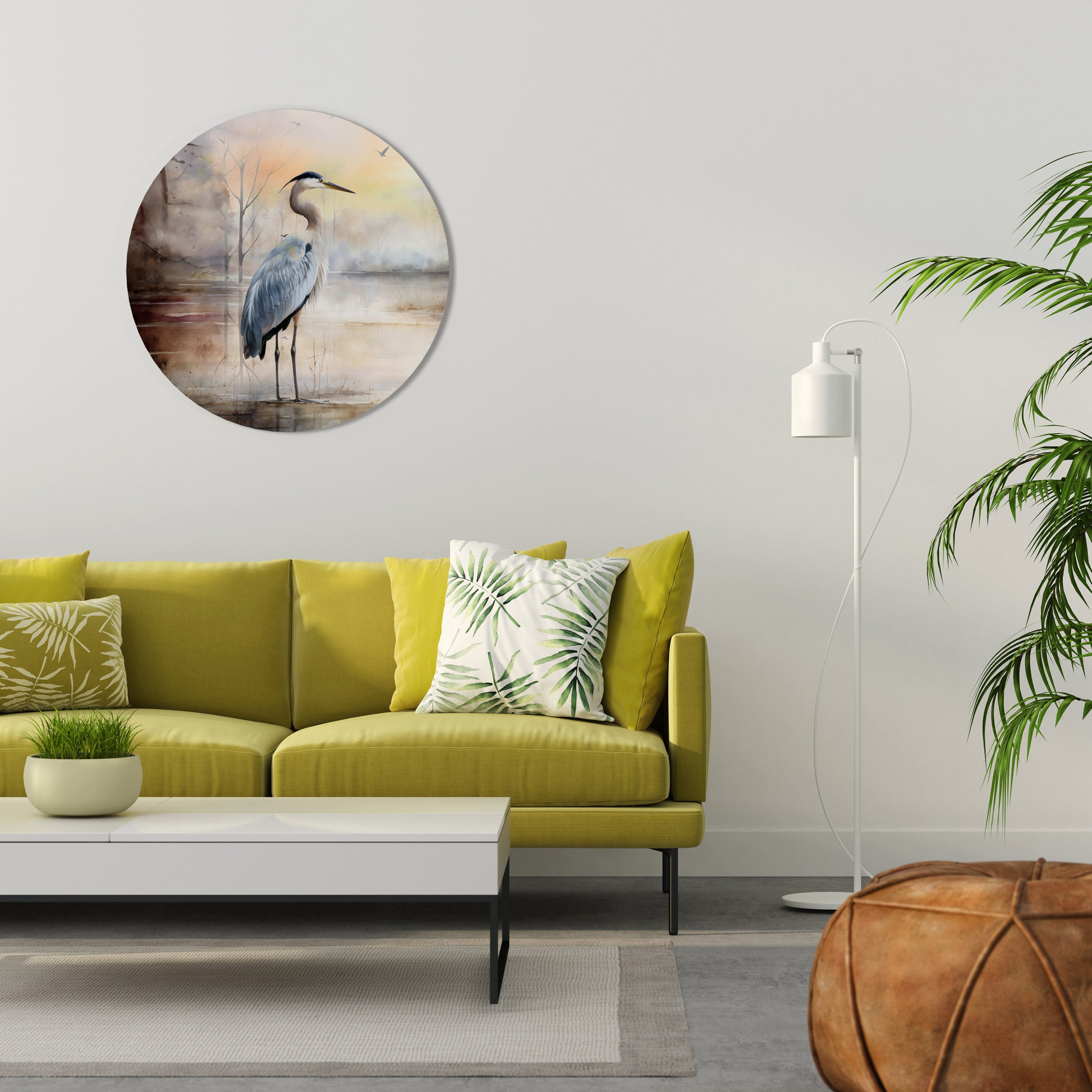 HERON DAYDREAM Runde Wandkunst