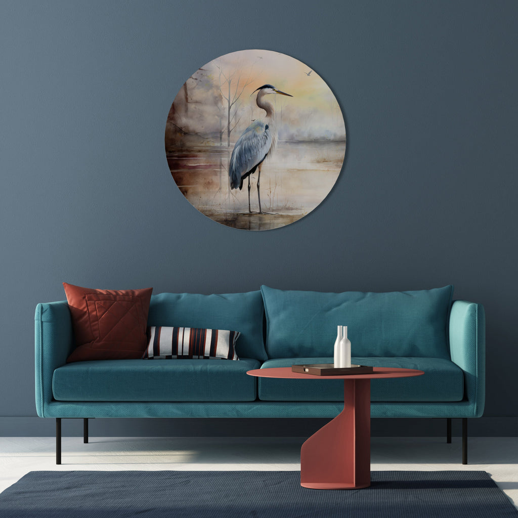 HERON DAYDREAM Runde Wandkunst
