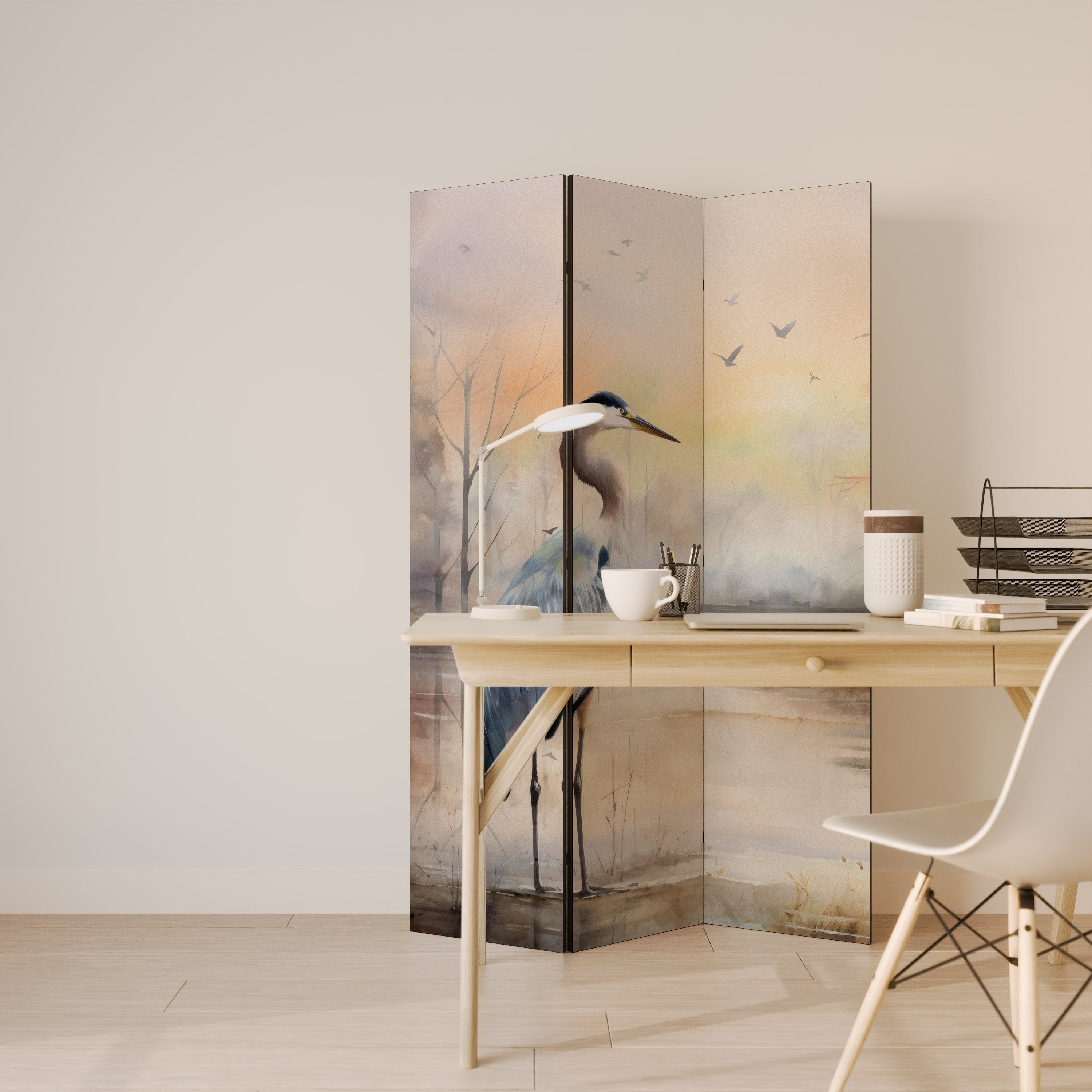 HERON DAYDREAM Dekorativer 3-teiliger Raumteiler