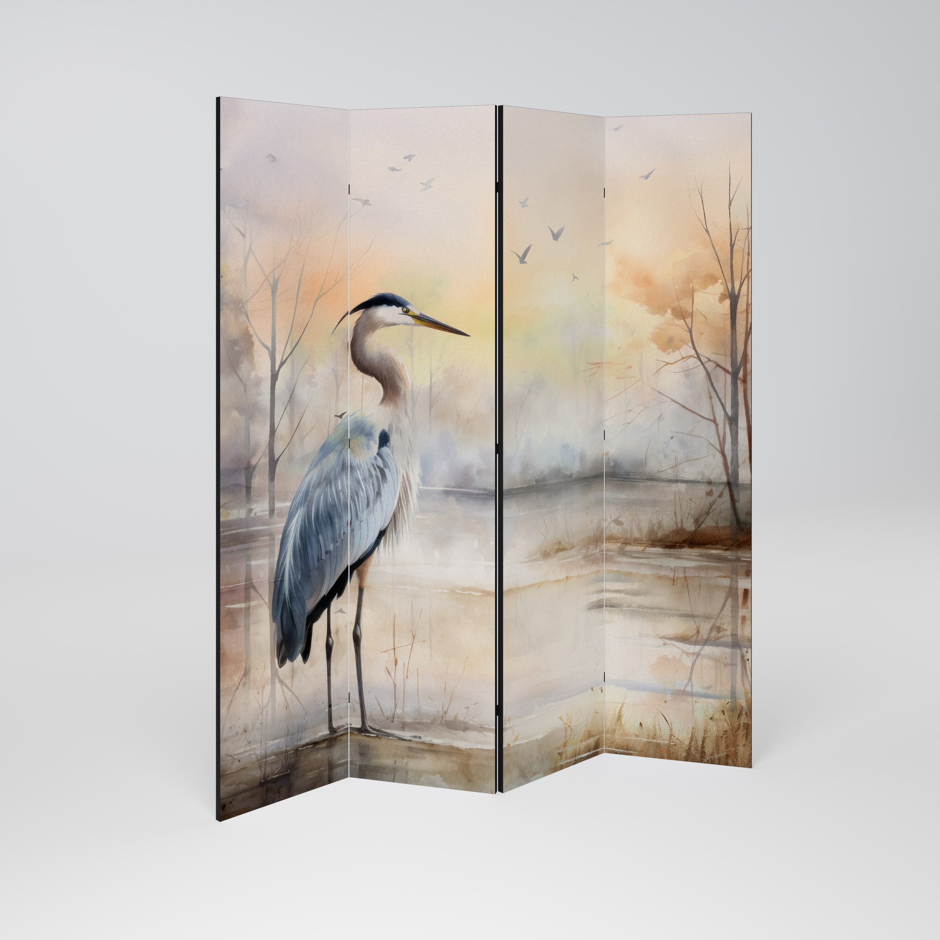 HERON DAYDREAM Dekorativer 4-teiliger Raumteiler