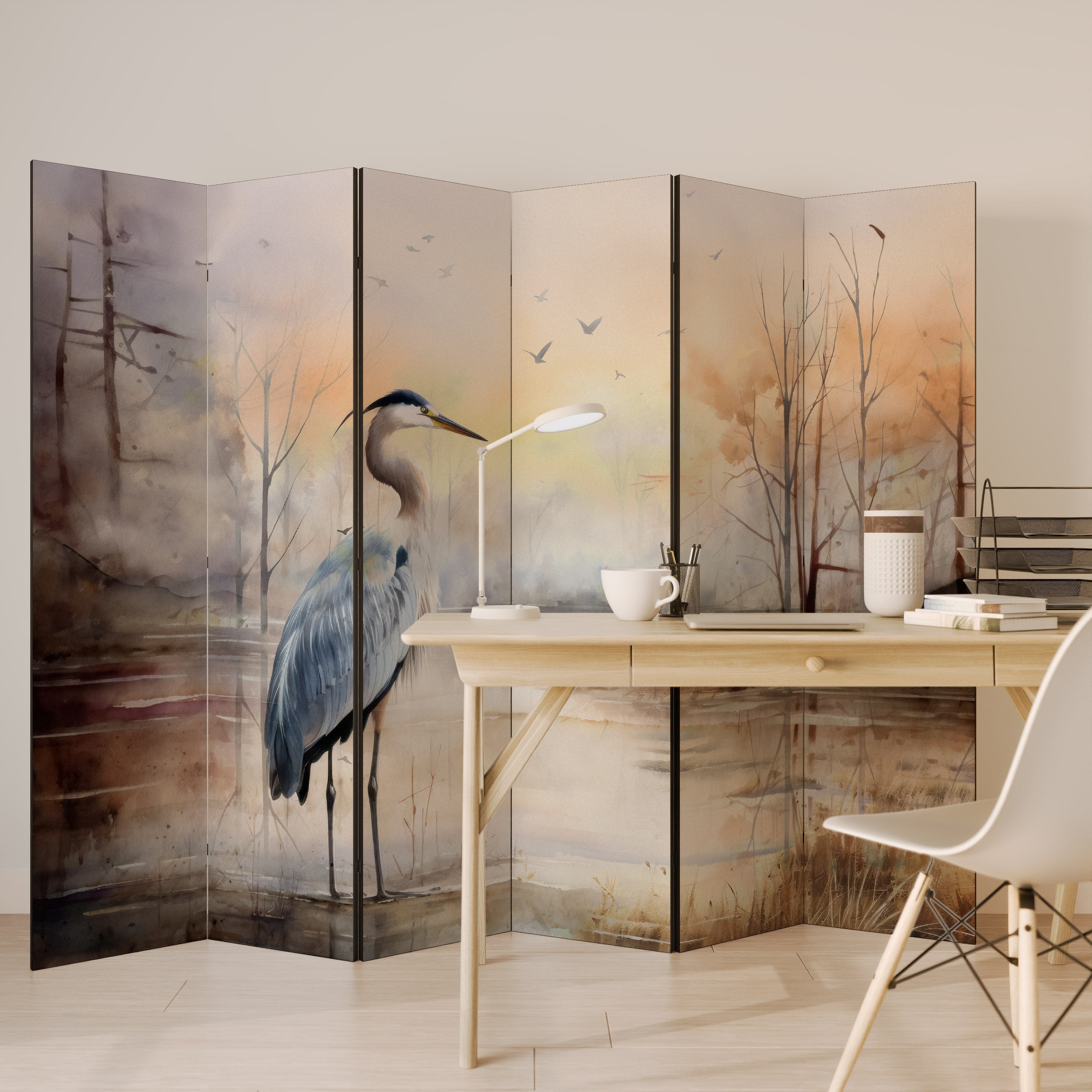 HERON DAYDREAM Dekorativer 6-teiliger Raumteiler