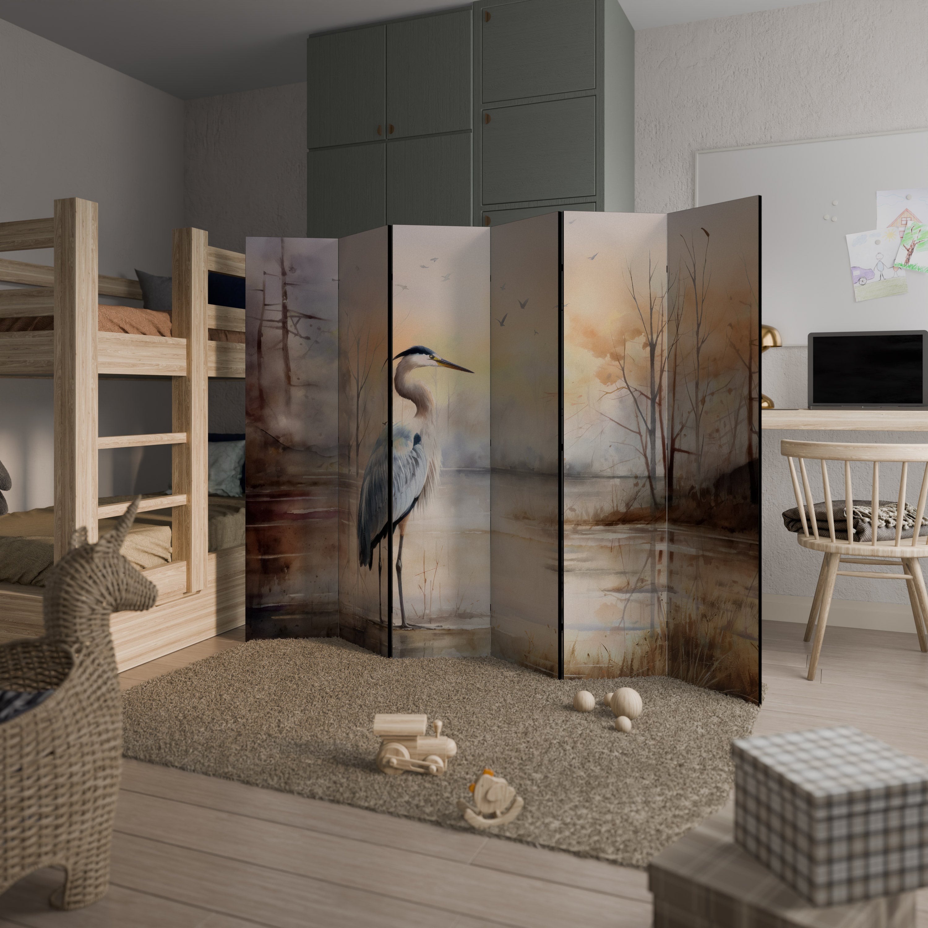 HERON DAYDREAM Dekorativer 6-teiliger Raumteiler