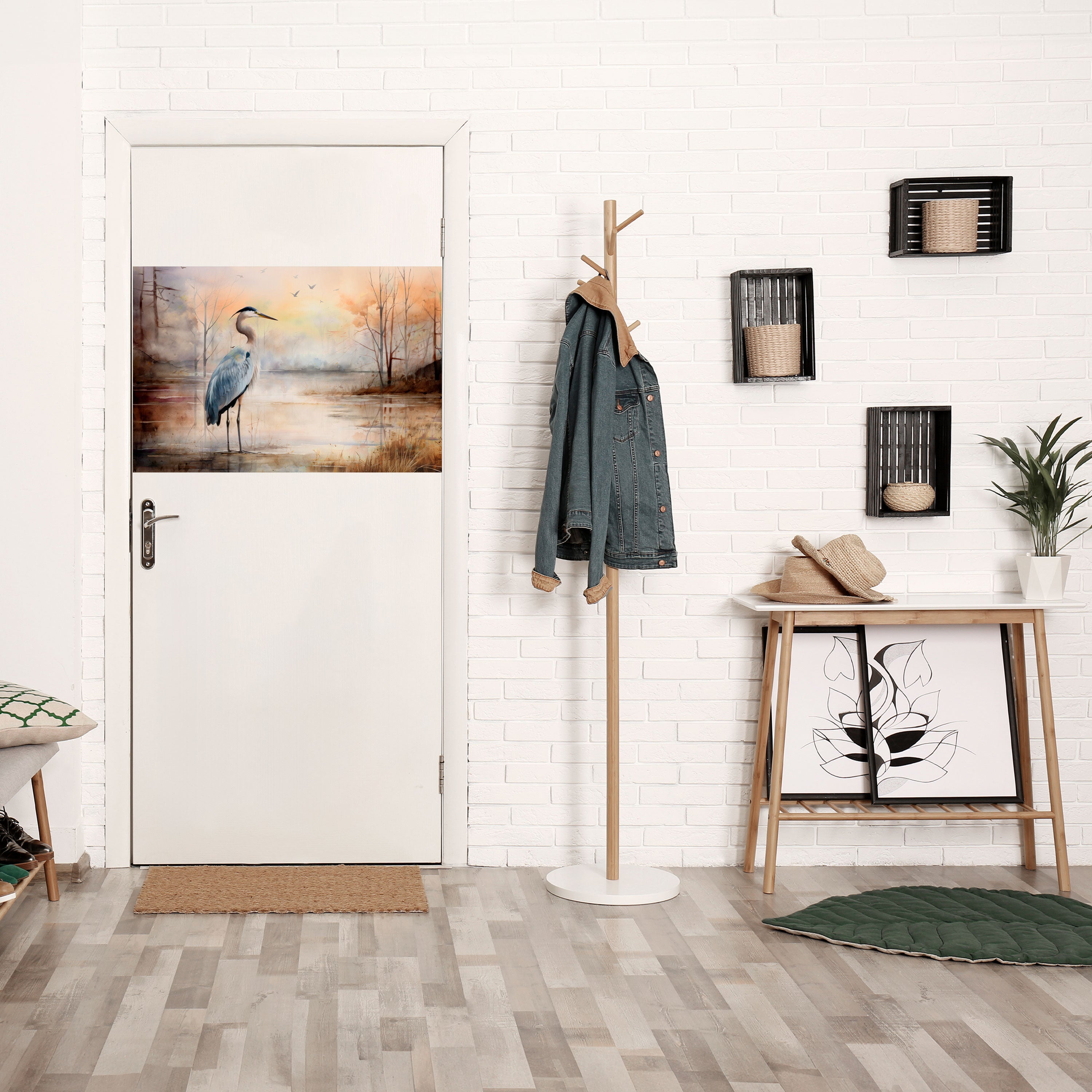 HERON DAYDREAM Horizontales Poster zum Abziehen und Aufkleben