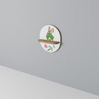 GARDEN INHABITANTS Ovales Kunstregal in Eiche-Optik