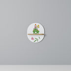 GARDEN INHABITANTS Ovales Kunstregal in Eiche-Optik