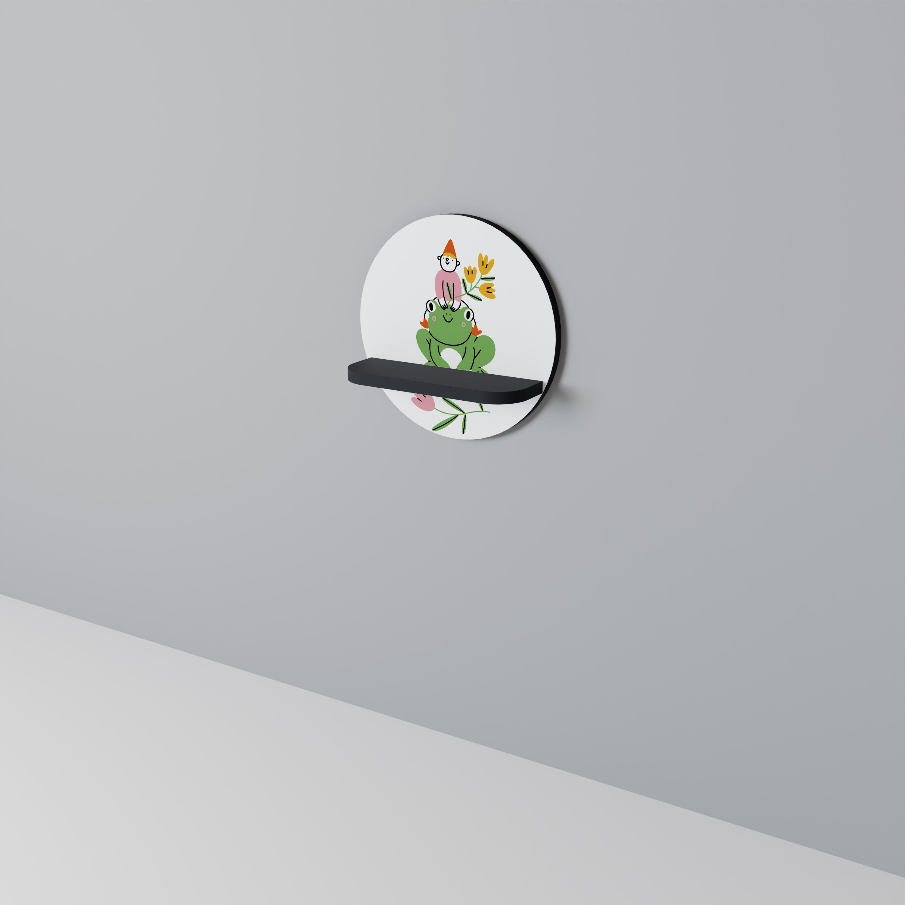 GARDEN INHABITANTS Rundes Kunstregal in Schwarz